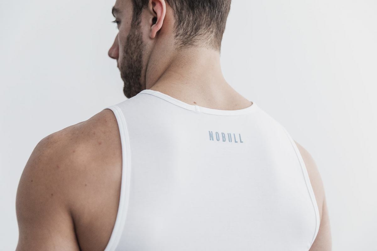 Nobull Wodapalooza Dip-Dye Men's Tank Tops Pink | Australia (XM1062)